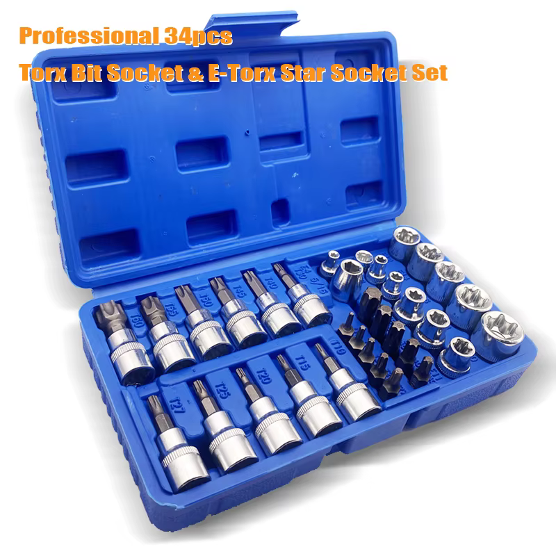 Jeu de douilles Torx professionnelles 34 pièces