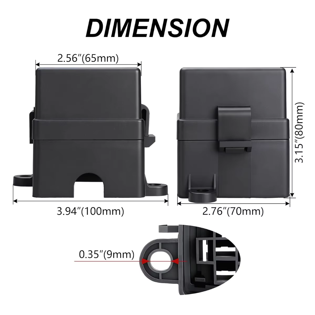 Boîtier à fusibles de voiture avec 3 emplacements pour relais