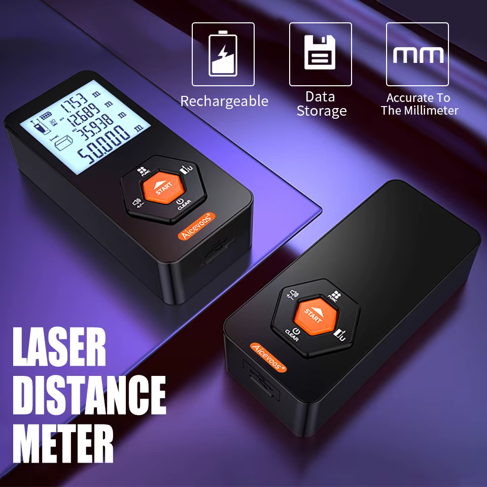 Aicevoos télémètre Laser numérique Rechargeable 50M 70M 100M 120M