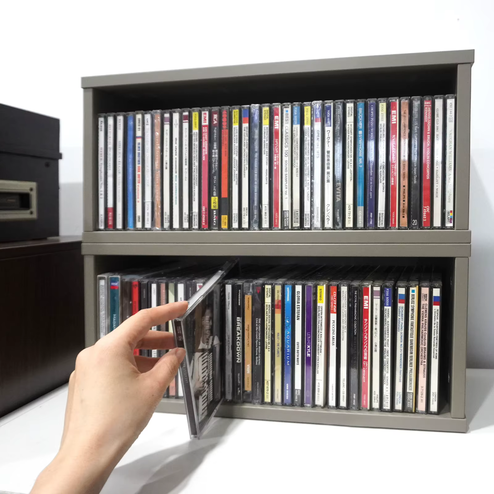 Armoire de rangement en bois de grande capacité pour CD