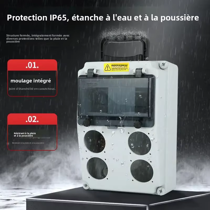 Boîte électrique portable temporaire pour la construction