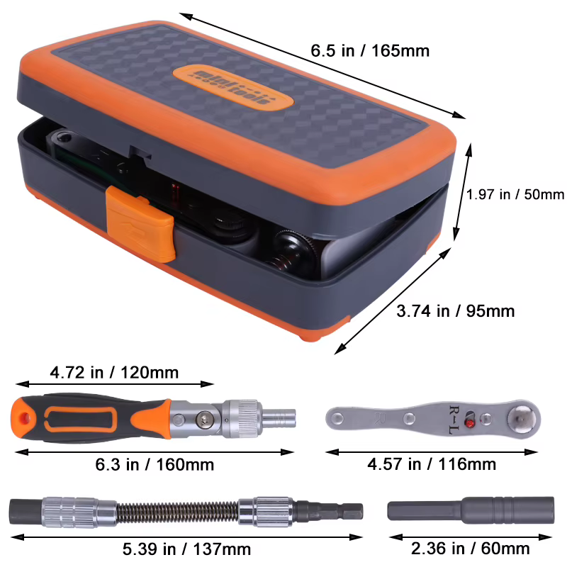 Kit de réparation 38-en-1 : Tournevis à cliquet