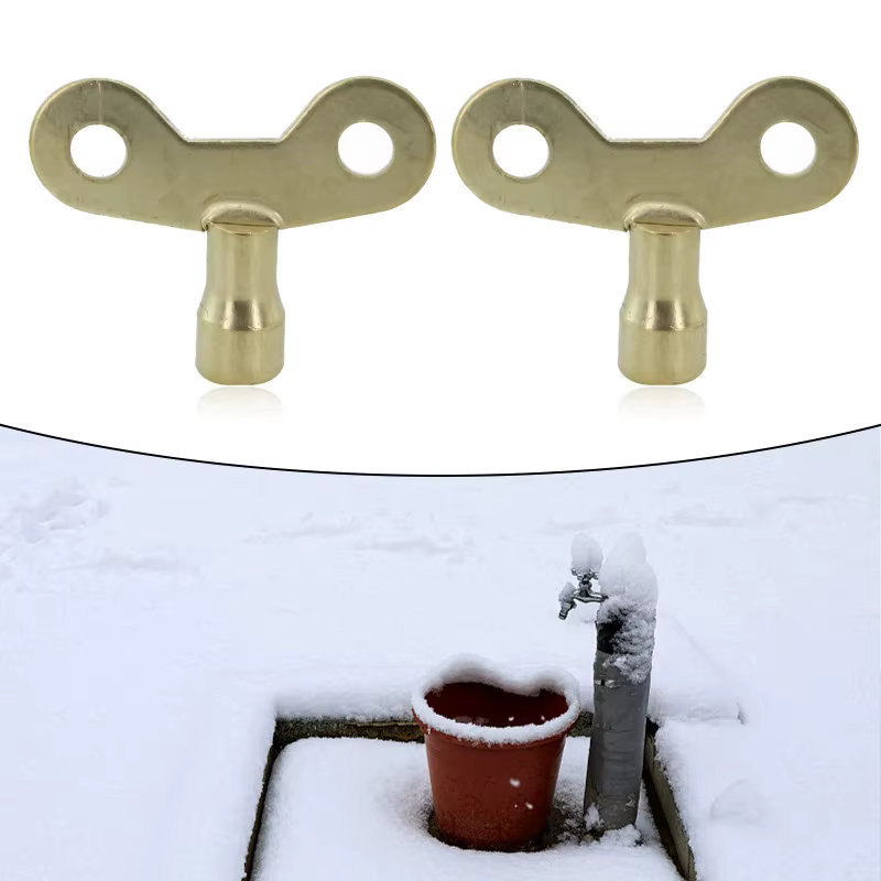 Lot de 2 clés de purge de radiateur en fer massif pour la plomberie de salle de bain