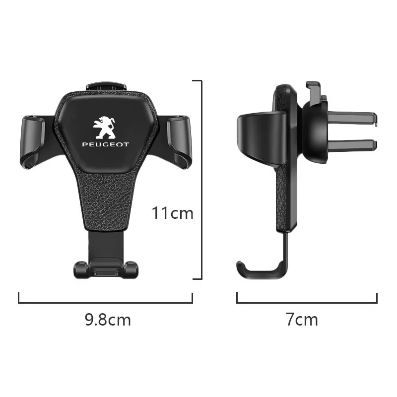 Porte-clés pour hommes en cuir de qualité supérieure pour Peugeot – Compatible avec la clé à distance (pour