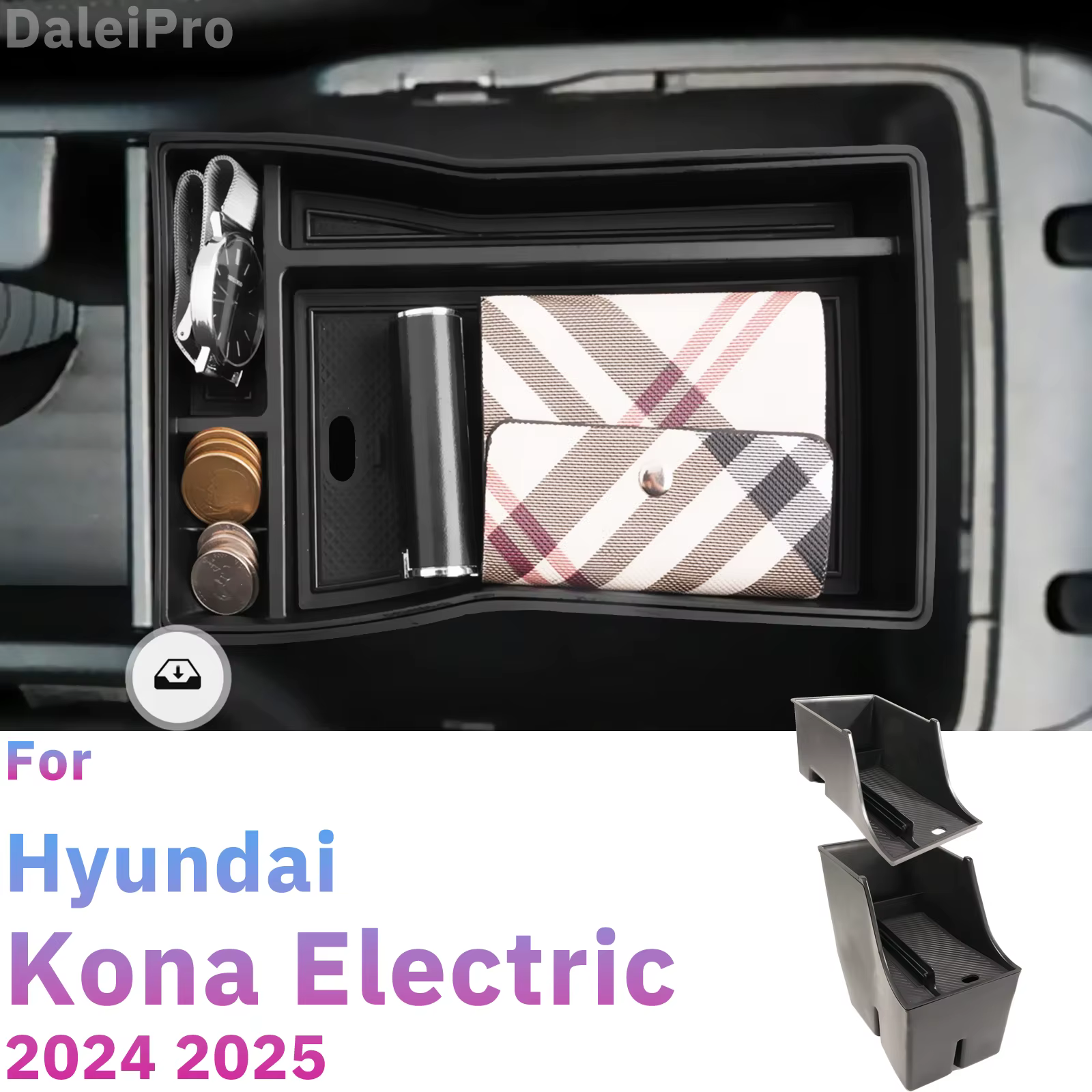 Boîte d'accoudoir de voiture pour Kona EV SX2 2024 2025