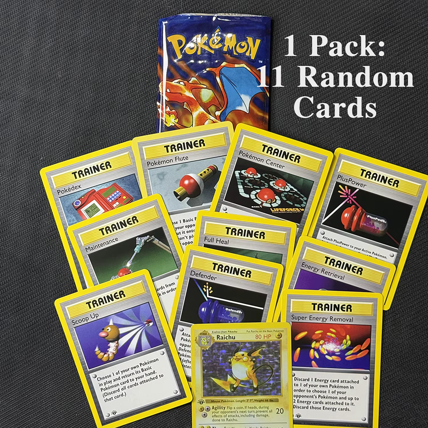 PTCG Booster Pack 11 pièces/sac 1ère édition