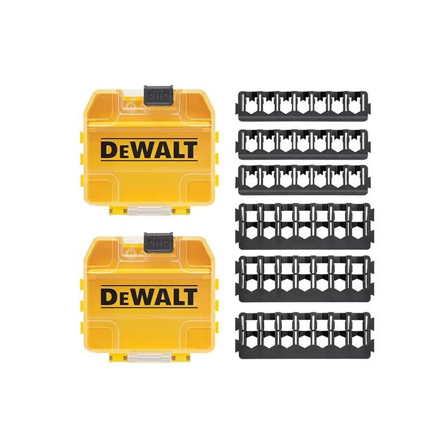 Dewalt DT70803 organisateur de petites pièces/boîte de rangement de pièces diviseurs amovibles avec couvercle en plastique Transparent pour accessoires