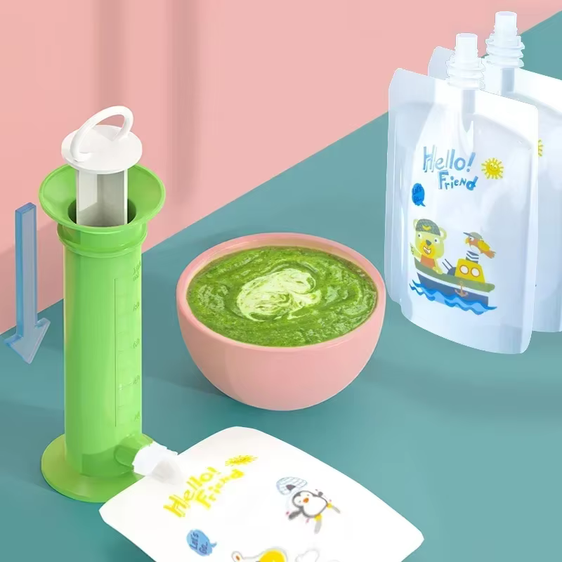 Distributeur de remplissage de purée de fruits pour stockage des aliments pour bébé