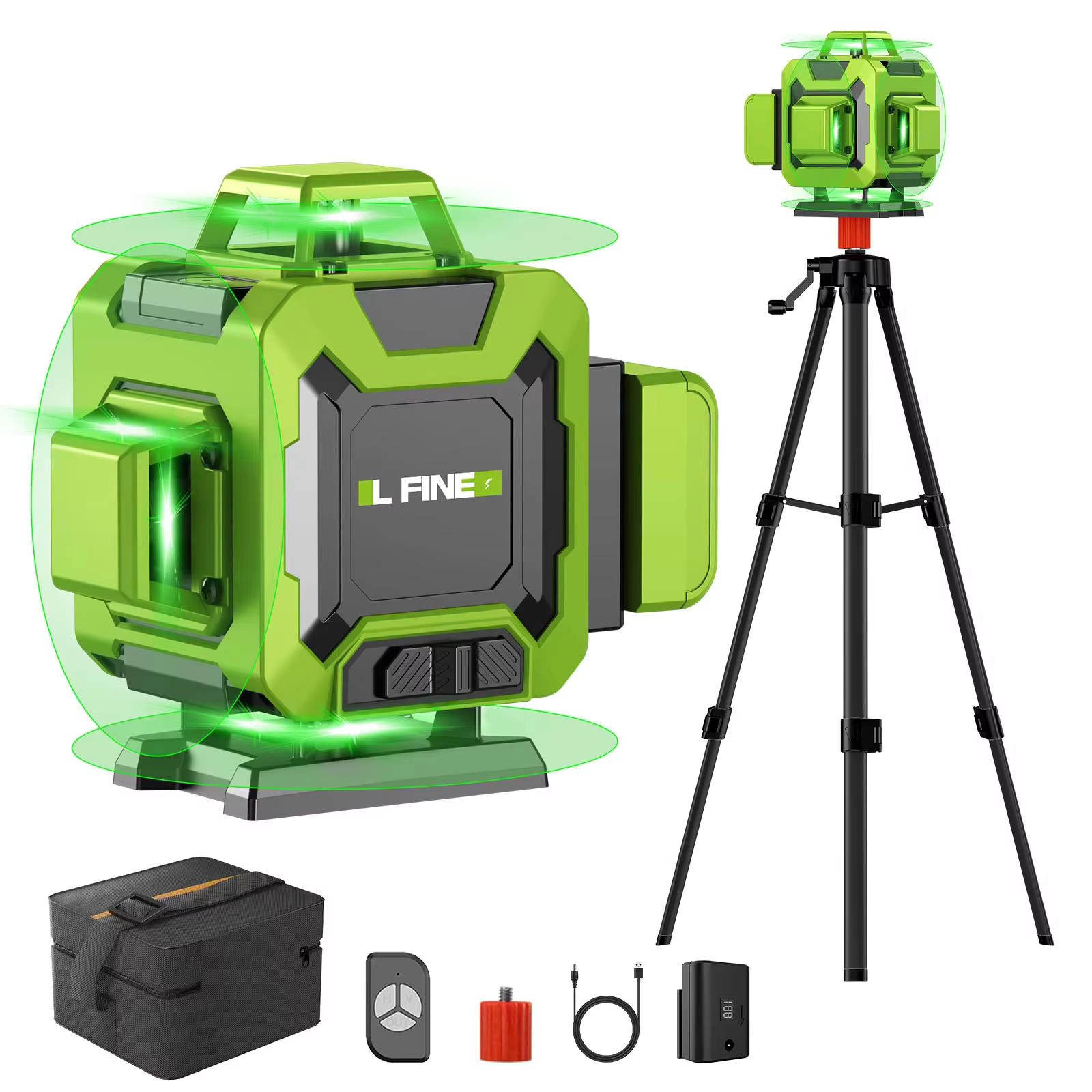 Lfine Laser Niveau 4D 16 Lignes avec Trépied de 39
