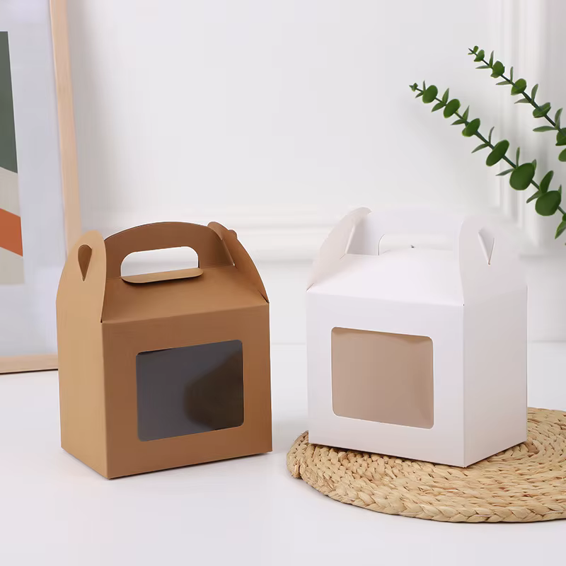 Boîte en papier Kraft avec poignée