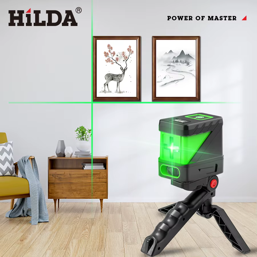 HILDA 2 lignes niveau Laser auto-nivelant faisceaux verts