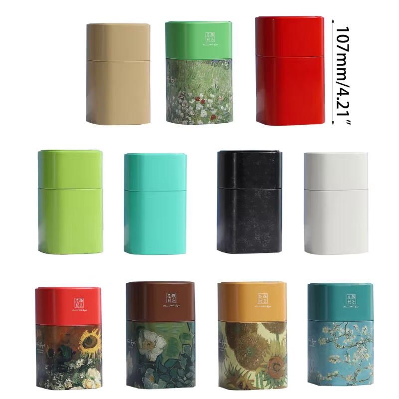 Pot à thé élégant, boîte à thé en métal pour le stockage du thé en vrac