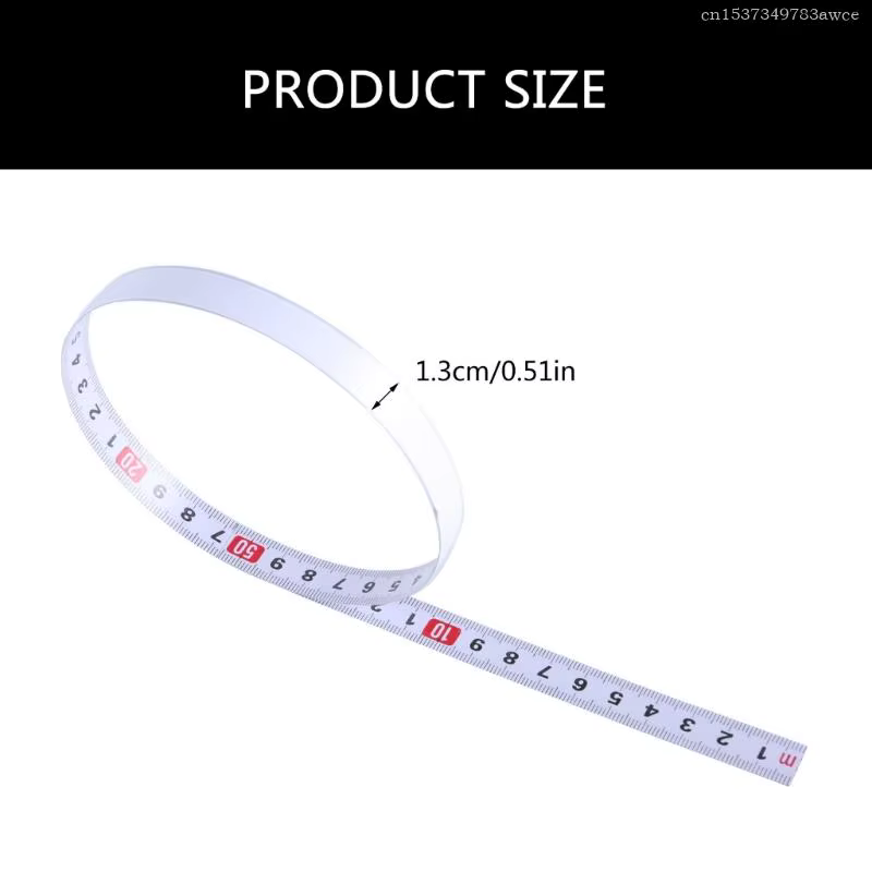 à mesurer en onglets, règle métrique auto-adhésive 13mm largeur, outil mesure F0T6