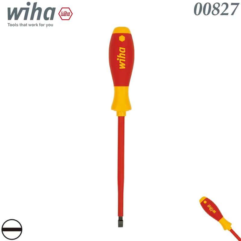 Tournevis à fente isolé VDE Wiha 00827 SL5.5×175mm