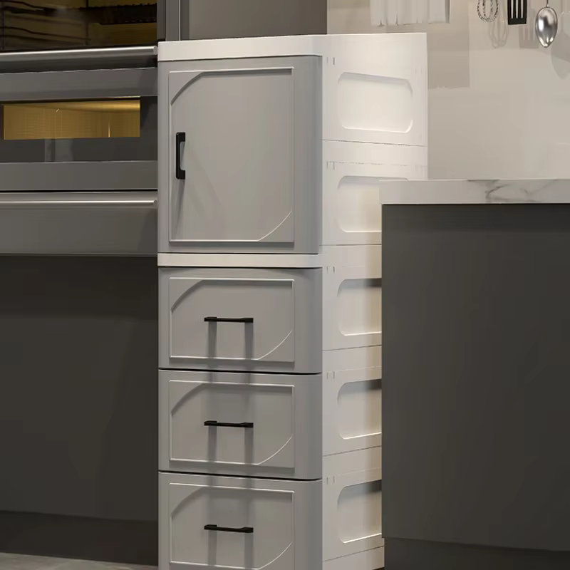 Organisateur d'armoire de rangement de fentes de cuisine de salle de bains-support de rangement de tiroir de réfrigérateur pour maximiser les petits espaces
