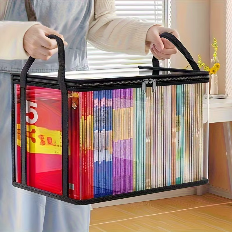 Boîtes de rangement transparentes avec couvercle rabattable - Grands bacs