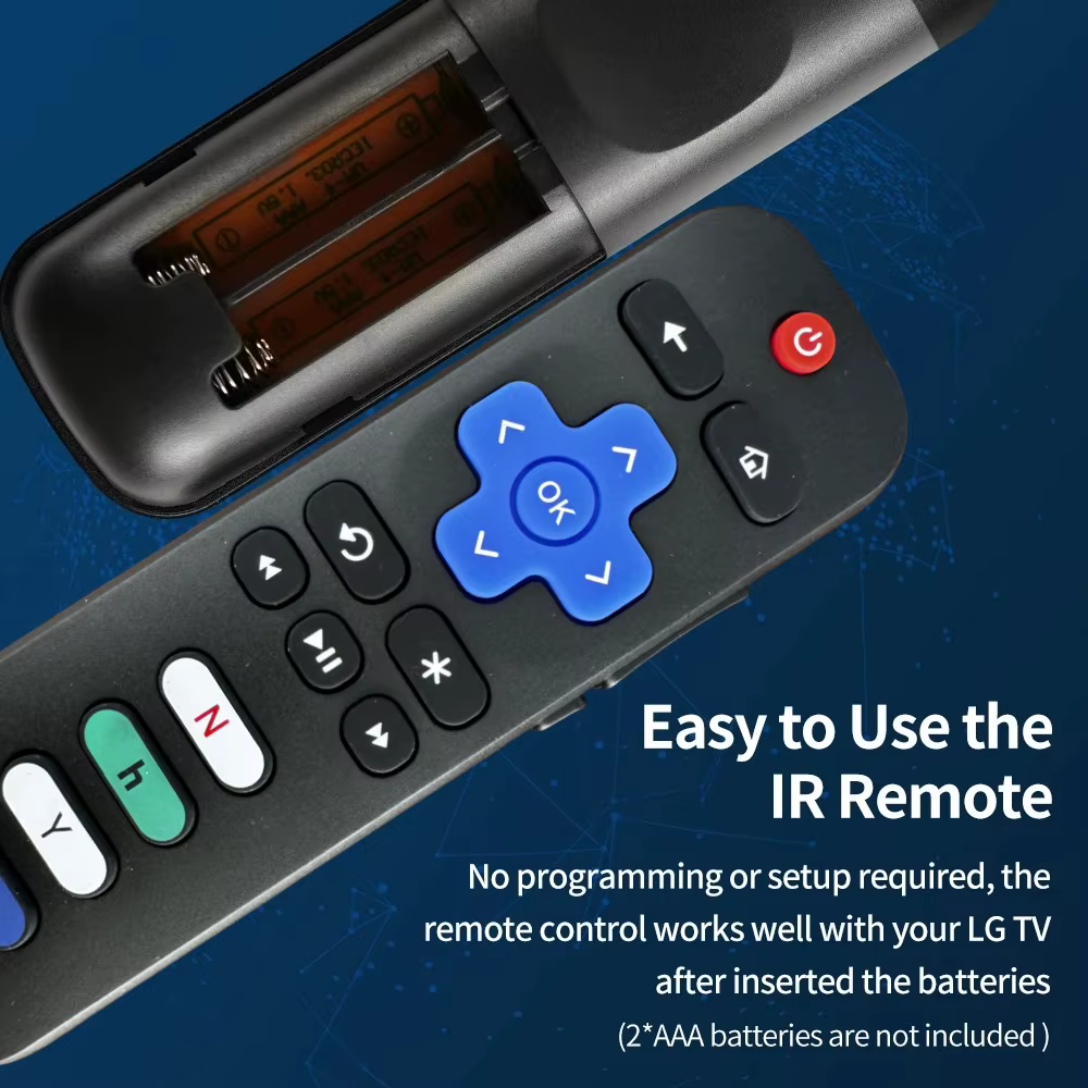Télécommande de remplacement RC280A uniquement pour TV Roku pour téléviseurs TCL Roku/Hisense Roku/Onn Roku/Philips