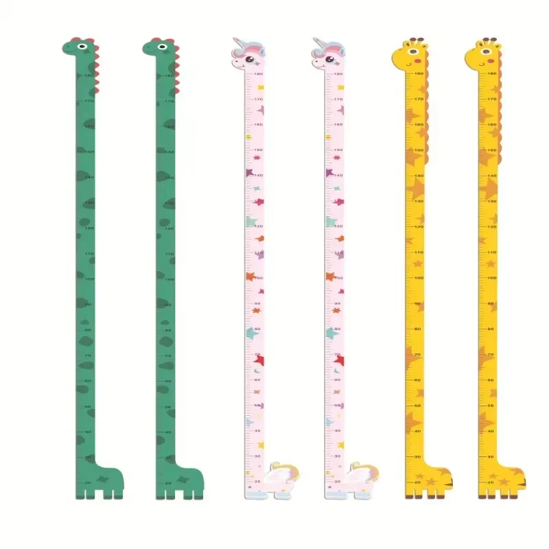 180 cm mode dessin animé animaux hauteur mesure autocollant mural girafe papier peint chambre d'enfants pépinière