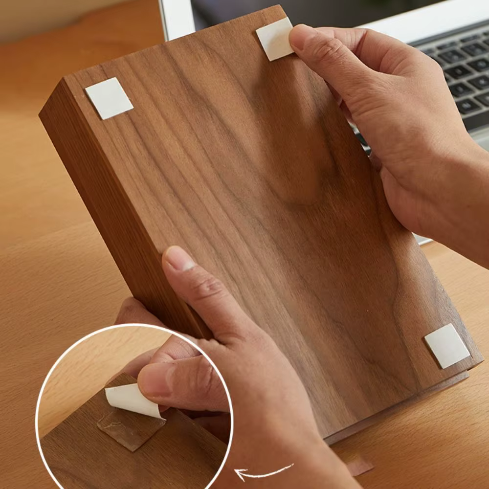 Tiroir de rangement en bois pratique à coller sous le bureau, pour la maison, avec adhésif naturel, pour papeterie, décoration et rangement dissimulé