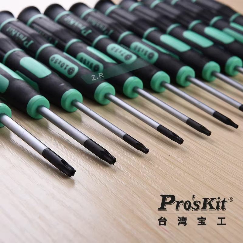 Pro'skit Tournevis hexagonal en forme d'étoile avec trous et structure creuse T1 T2 T3 T4 T5 T6 T7 T8 T9 pour un travail efficace