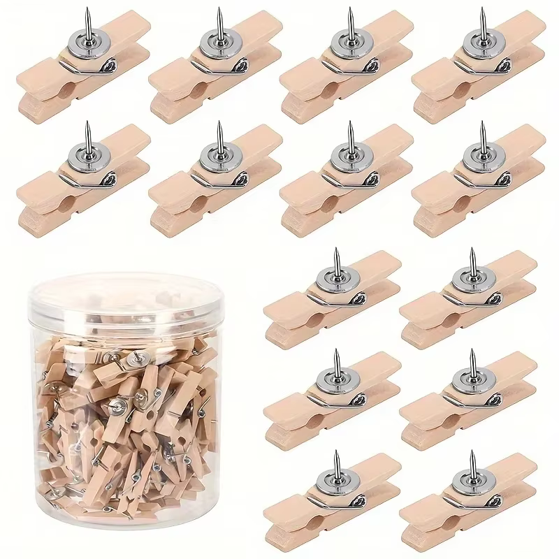 50 pièces/boîte punaise étagère en bois costume Transparent facile à ranger transporter multi-usages approprié artisanat décoration accessoires