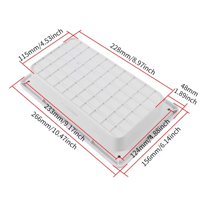 Trappe avec boîte de rangement et serrure ABS blanc étanche RV caravane hayon pour camping-car extérieur RV bateaux marins accessoires