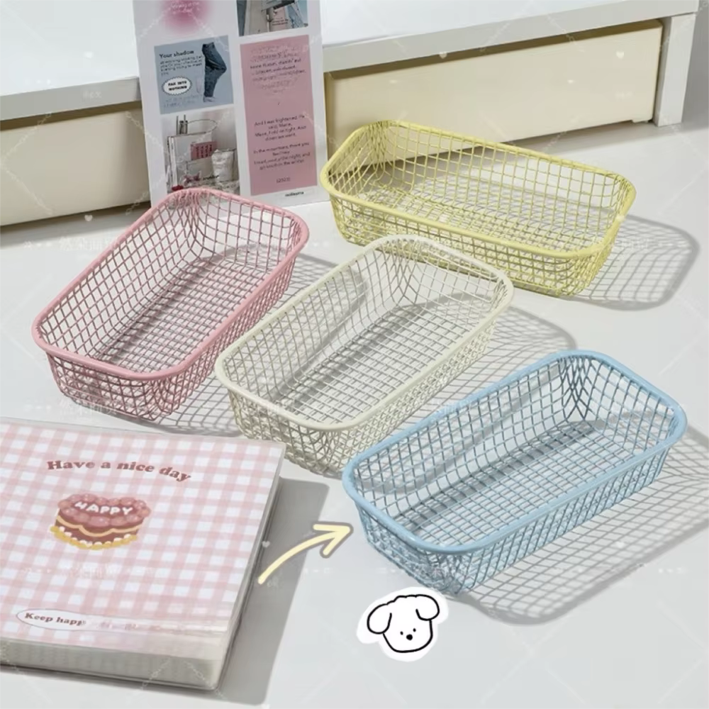 Nouveau Panier de rangement en métal Mini