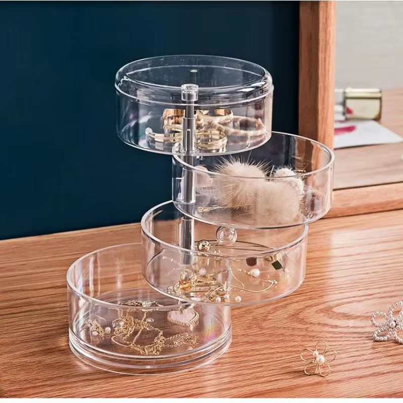 Boîte de rangement rotative pour bijoux