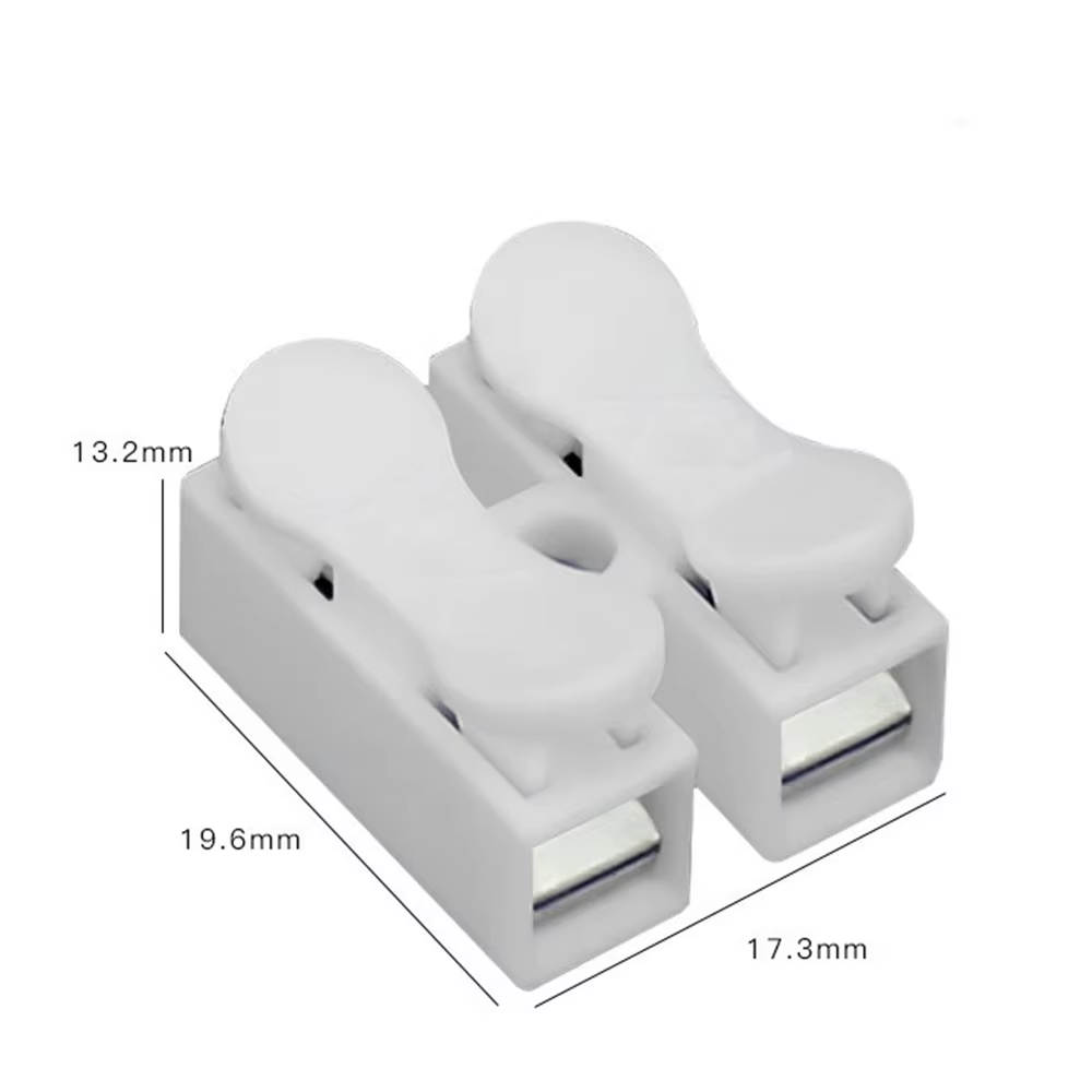 Boîte 55 pièces CH-2 connecteur rapide de fil à ressort 2p bornes à sertir électriques bloc pince de câble d'épissure bande Led facile à installer