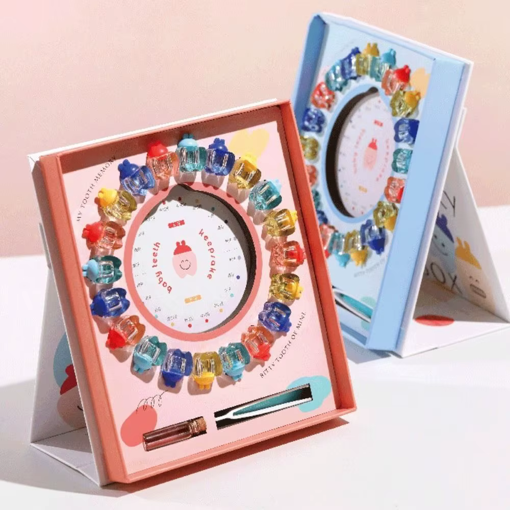 Keepplex-Boîte de rangement en bois pour dents de lait de bébé