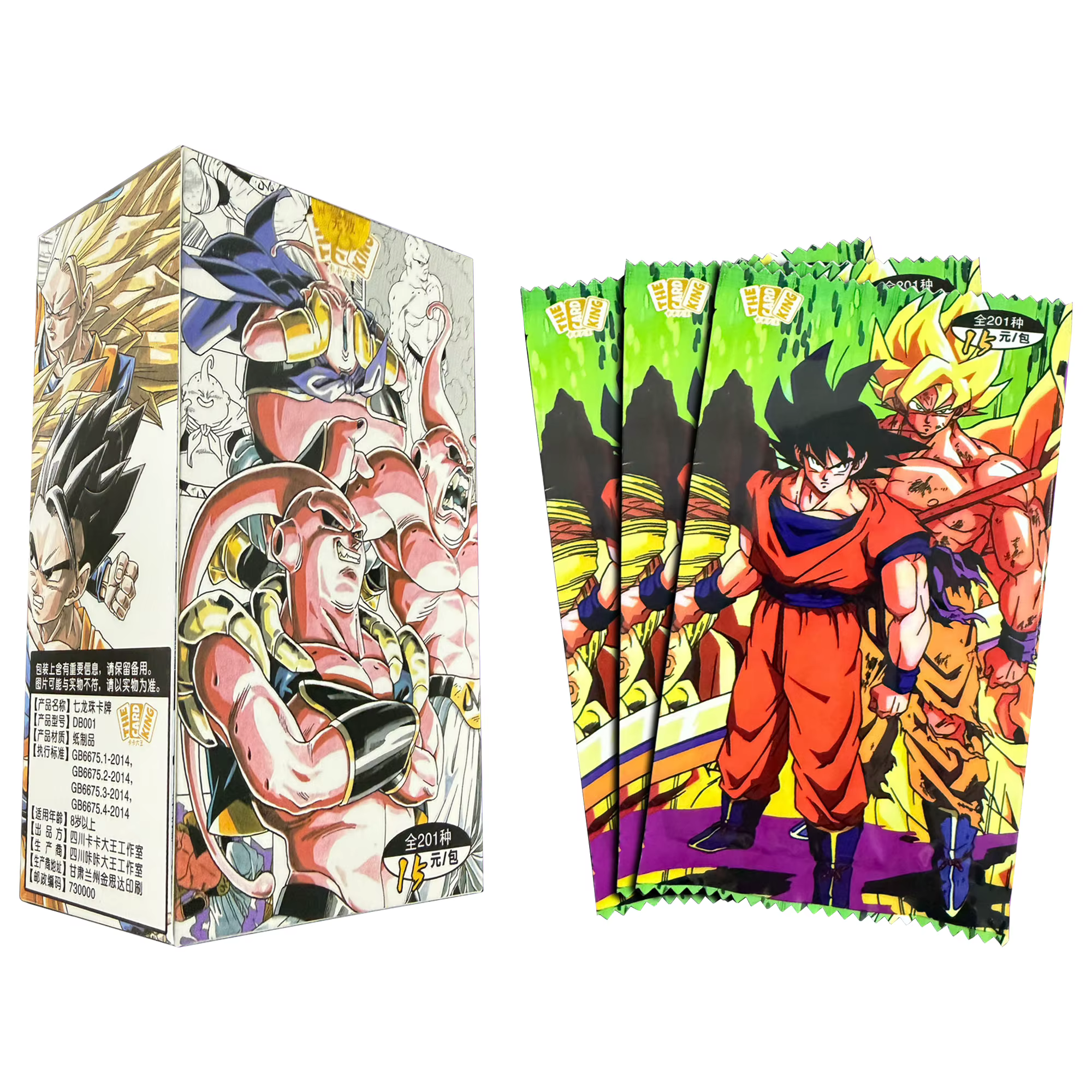 1 Boîte de Cartes Flash Aléatoires Dragon Ball TCG Super Saiyan Goku Gohan Frieza Majin Buu