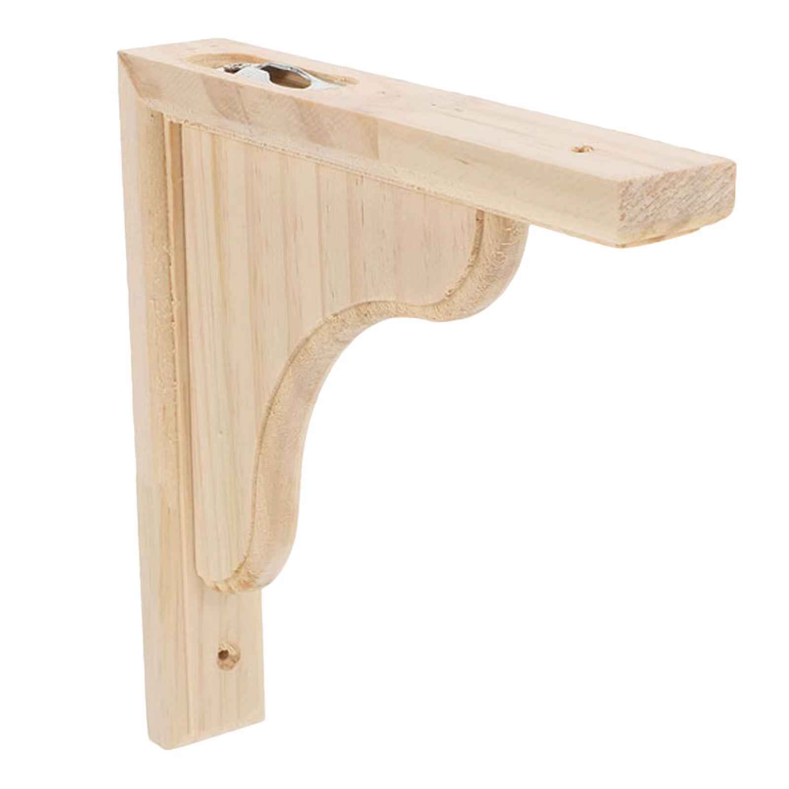 Supports d'étagères triangulaires en bois naturel