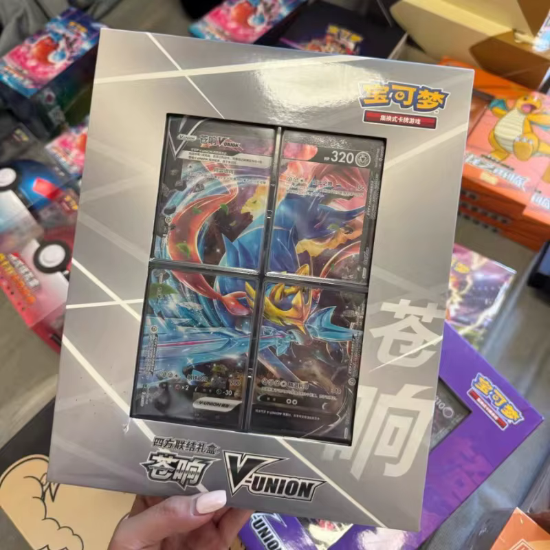 Boîte Cadeau Authentique Pokémon PTCG V-UNION Connection Mewtwo Greninja Zacian Cartes à Collectionner Neuves Scellées