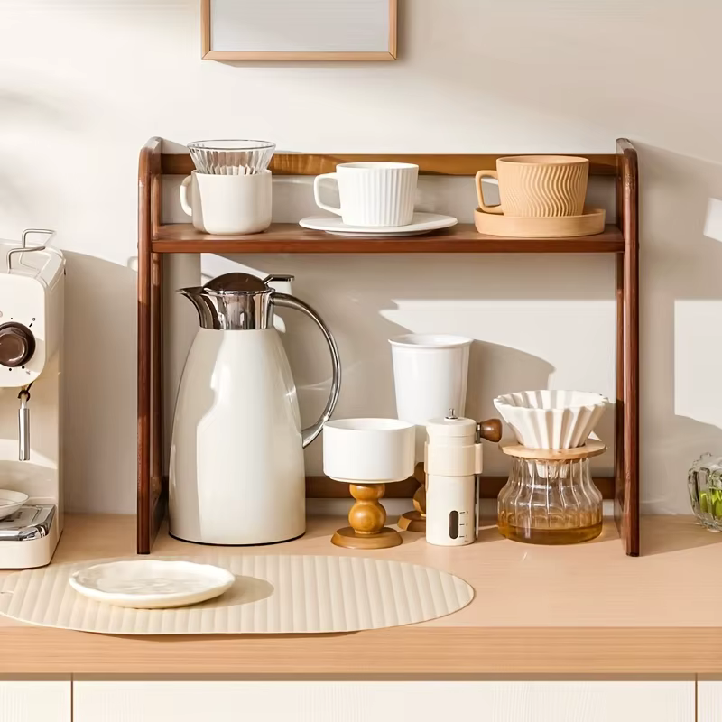 Porte-gobelet support de rangement bureau double couche tasse à café service à thé support de tasse de rangement ustensile à café stockage sur la Table cadeau