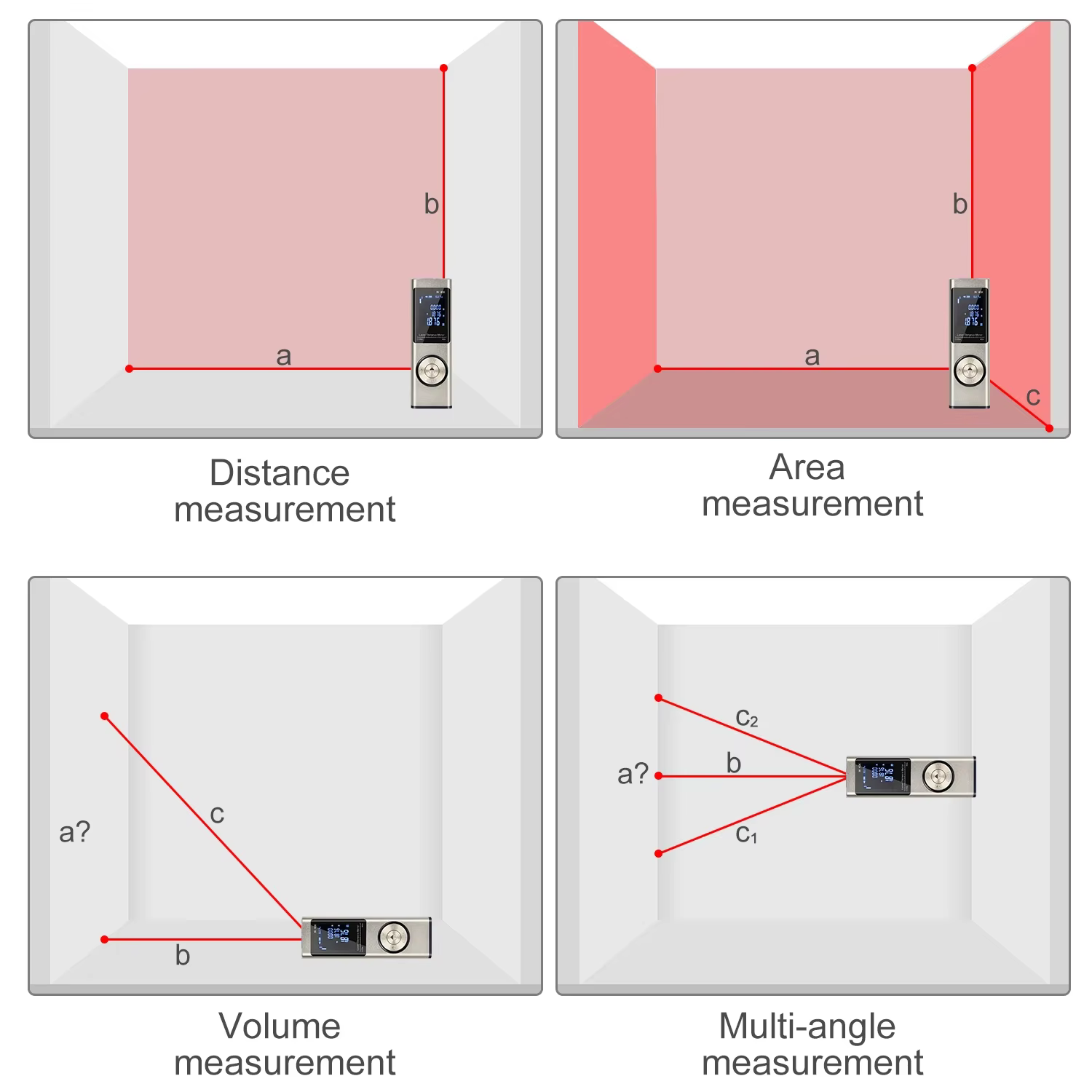 Télémètre laser numérique D35 40M/60M, mesure d'angle, ruban à mesurer, outil de construction