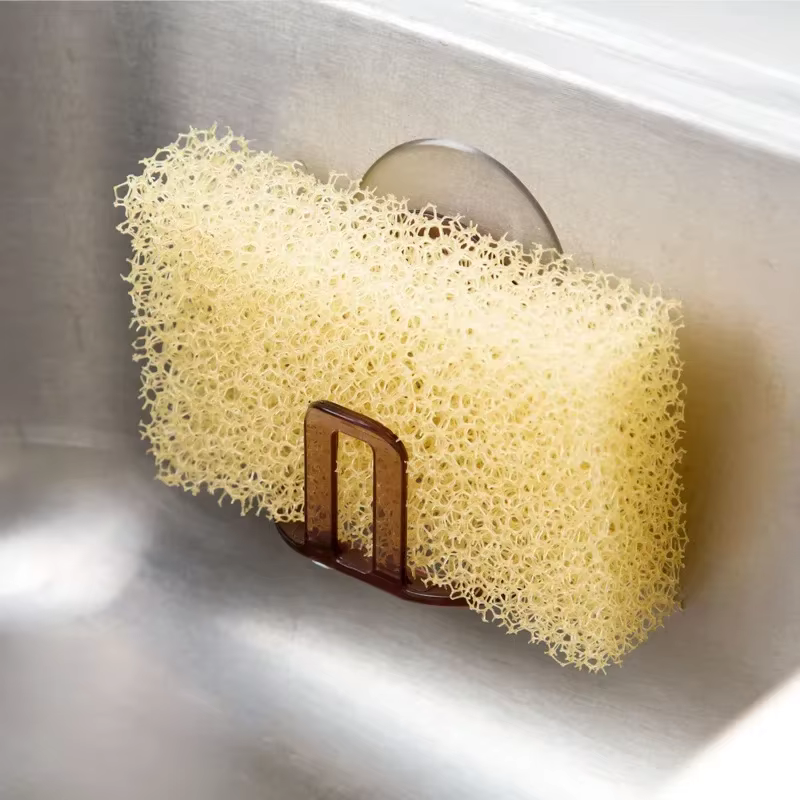 Étagère de rangement de cuisine à ventouse pour évier, support de rangement pour salle de bain, porte-serviettes, porte-savon, support pour éponge, crochets pour peignoirs
