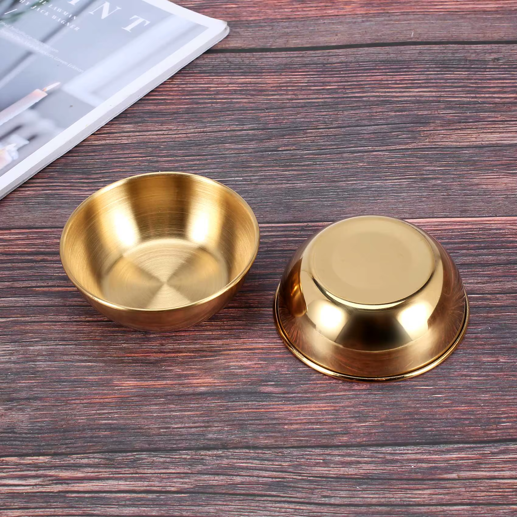 Petit plat rond en acier inoxydable