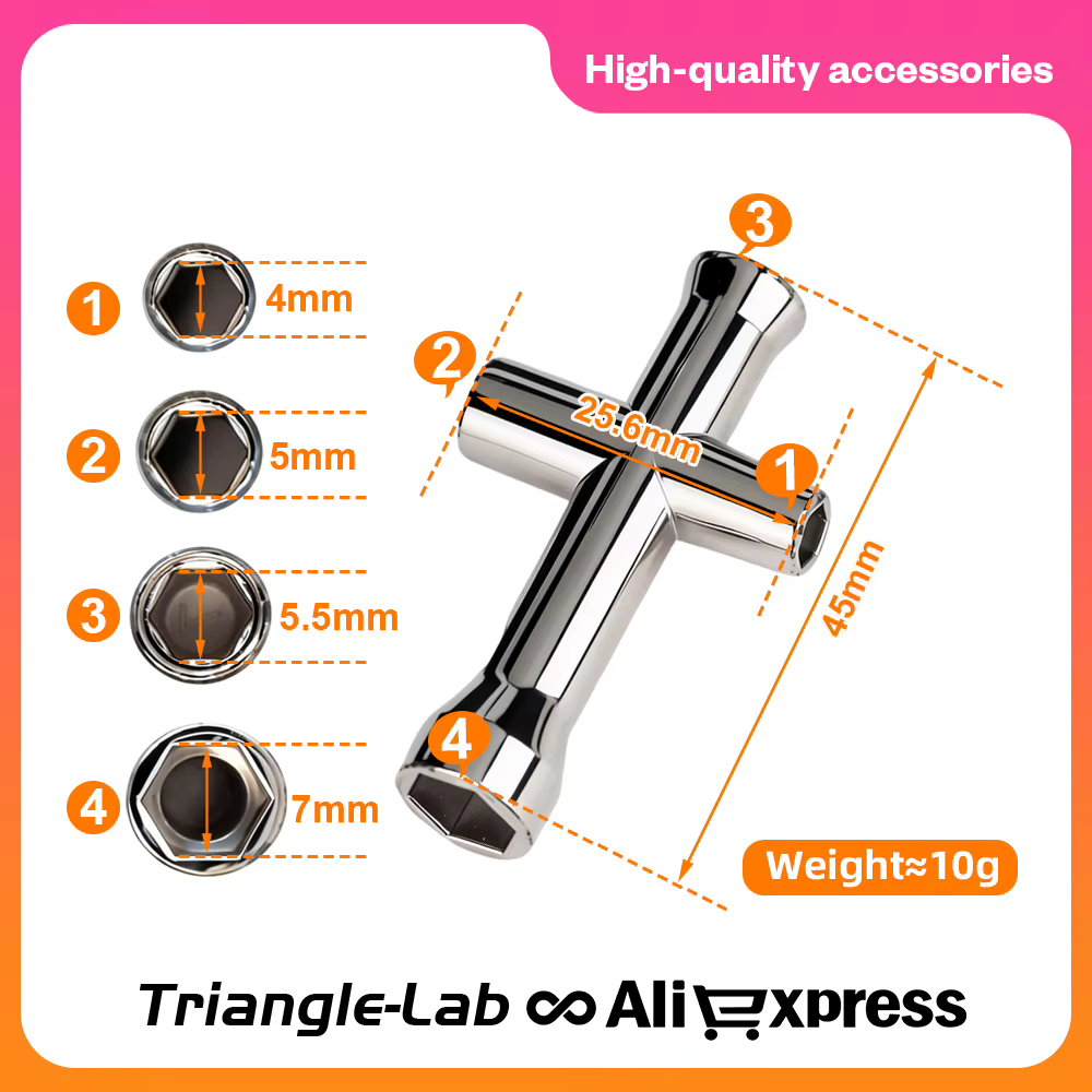 Clé à douille triangulaire Mini Cross-Head Trianglelab
