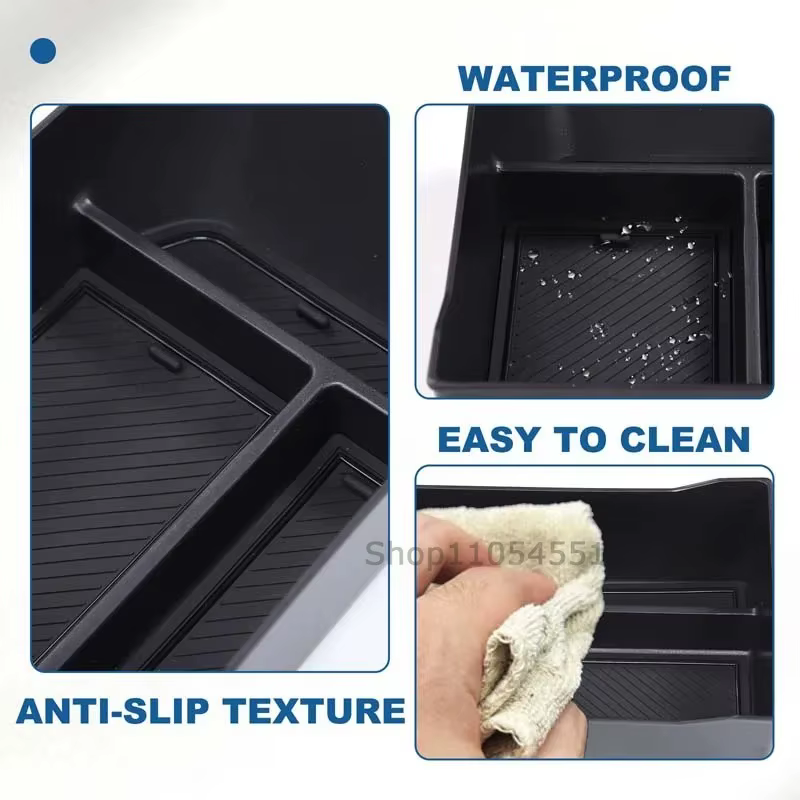 Boîte de rangement pour accoudoir de voiture, compartiment de rangement en ABS, organisation de rangement, fournitures de rangement antidérapantes pour Kia EV3 2024 2025