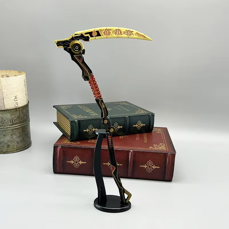 30cm Apex Legends Jeu Réplique Death Grip Scythe Arme En Métal Modèle Revenant Heirloom Ornements De Bureau À
