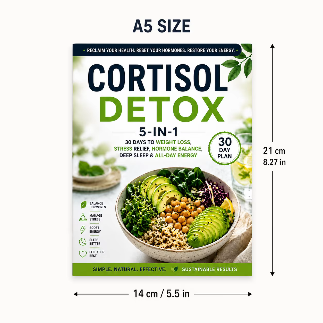 Détox Cortisol 5-en-1 : Guide de 30 jours pour la perte de poids