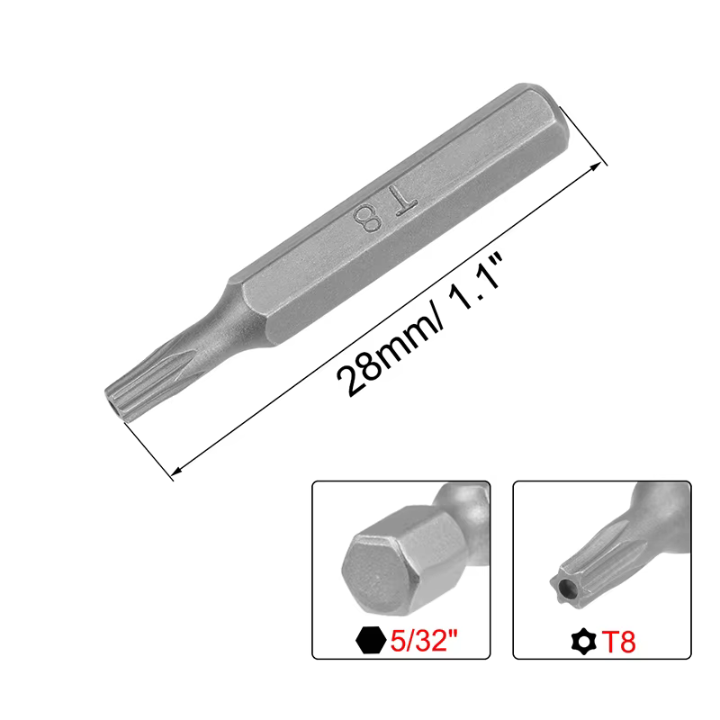 Tournevis Torx T2 T5 T6 T8