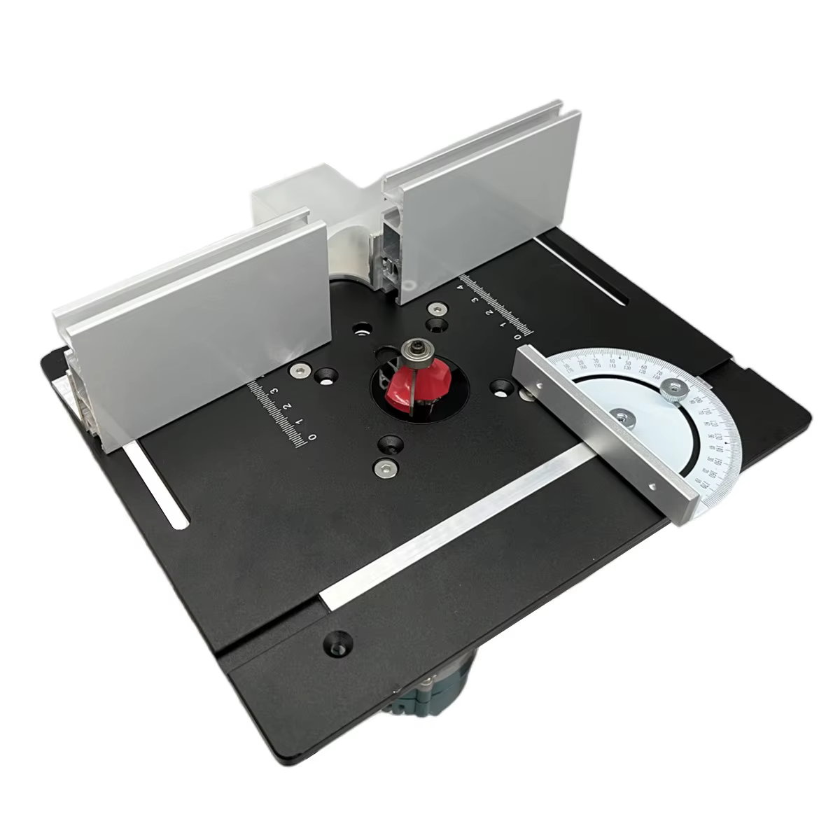 Système de levage de routeur pour le travail du bois et plaque supérieure en aluminium pour moteurs de 65mm de diamètre