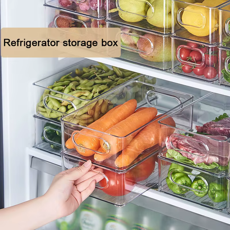 Bac à légumes en plastique boîte transparente réfrigérateur bac