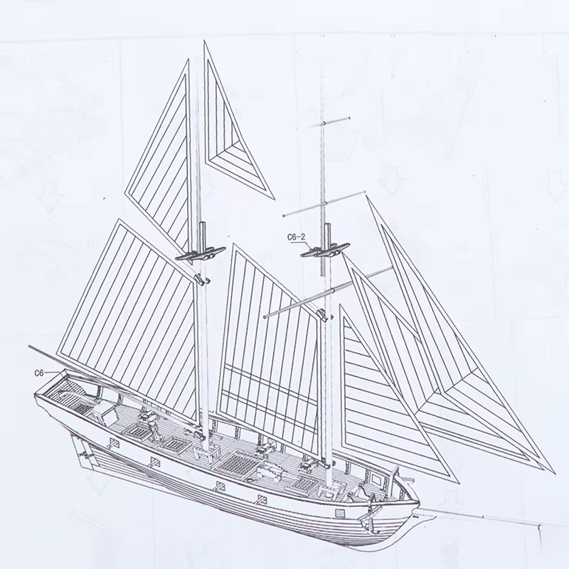 Kit de bateau en bois fait à la main