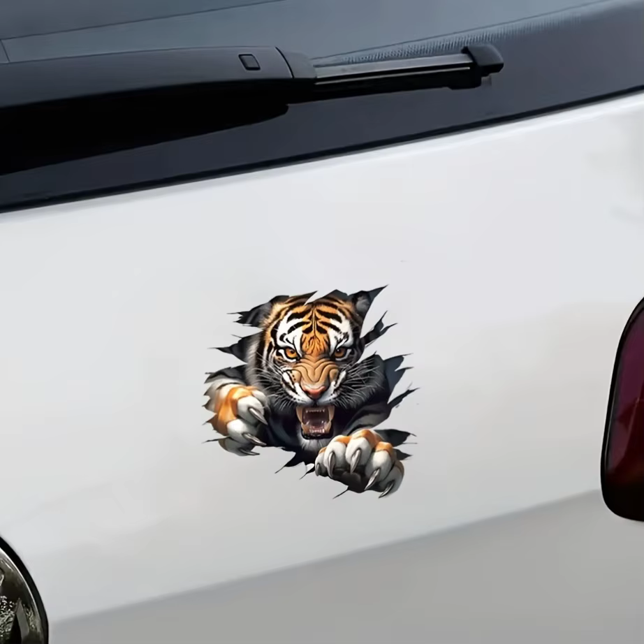 Autocollant en vinyle motif tigre