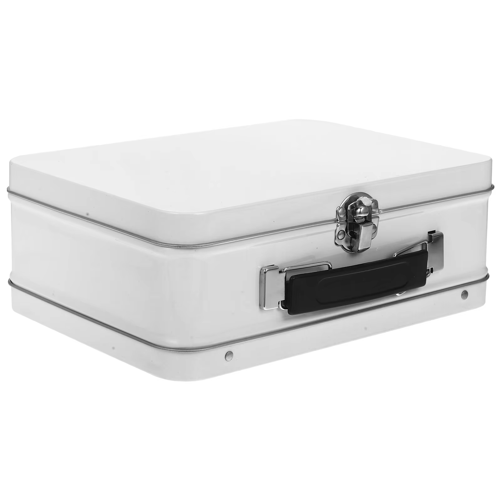 1 pièce Boîte en fer blanc avec poignée