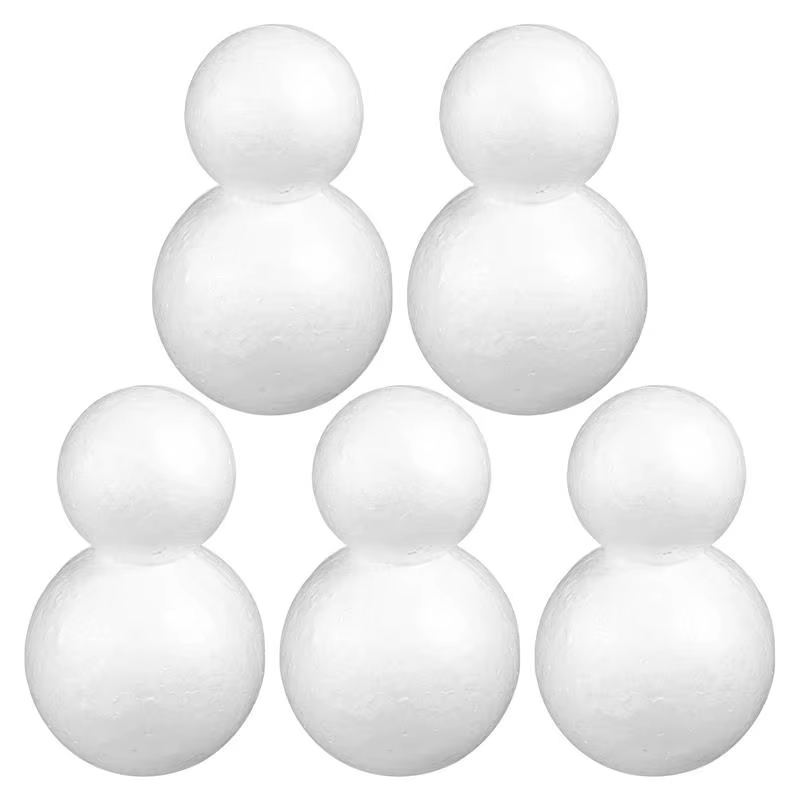 Nouveau design – 20 boules en polystyrène pour bonhomme de neige