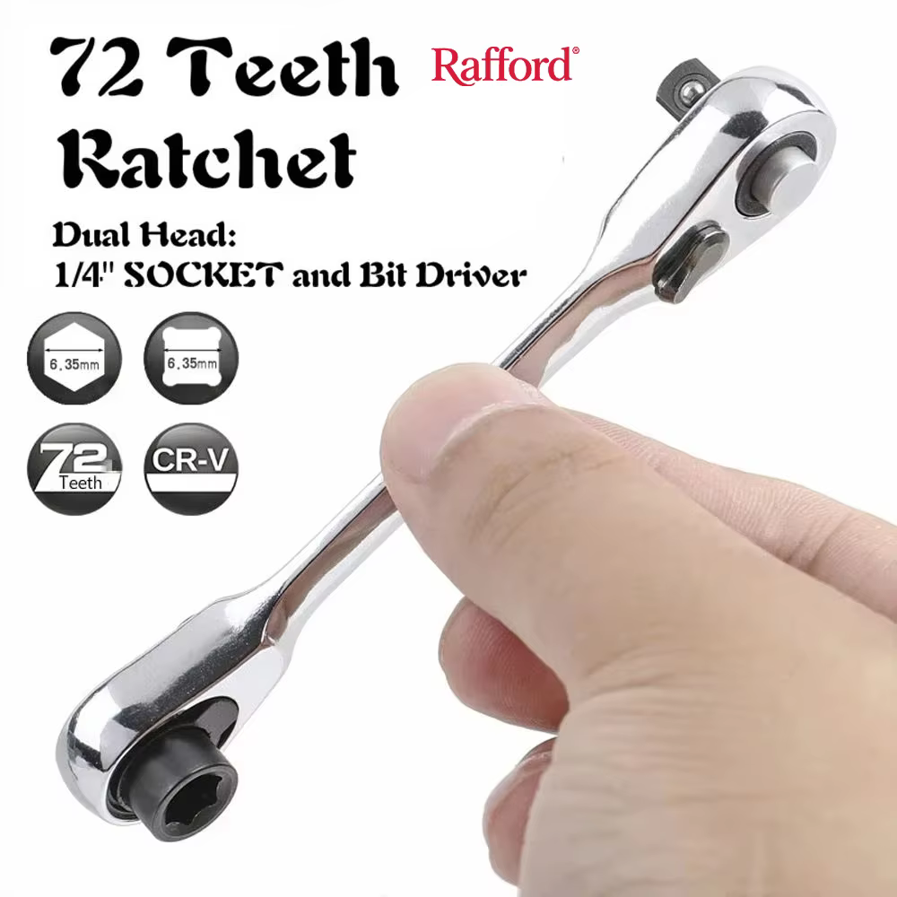 Rafford Mini aigus 1/4 clé à cliquet Double extrémité clé