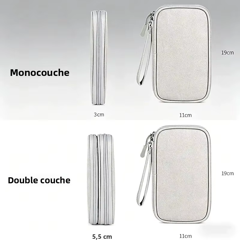 Sac de voyage, pochette de rangement, organisateur de câbles portable, sac à fermeture éclair, accessoires de voyage, indispensable pour les voyages